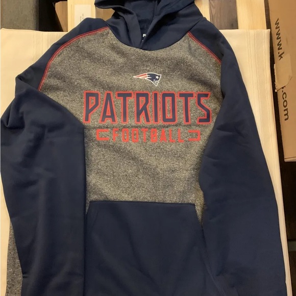 NWT Men's Fanatics New England Patriots Chiller Fleece Hoodie (XL) Athletic fit - Picture 2 of 5